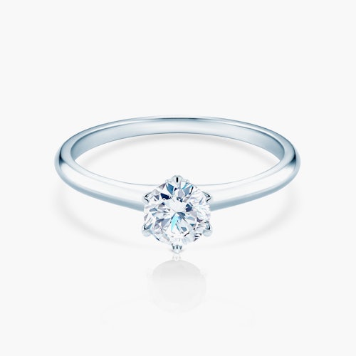 Pierścionek zaręczynowy The Journey: białe złoto, diament